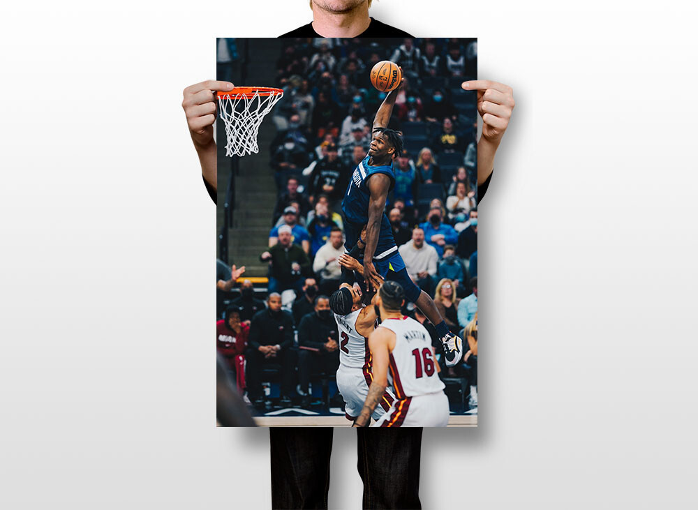 Athlete Anthony Edwards Minnesota Timberwolves Team Wall Art - POSTER 20"x30" gallery