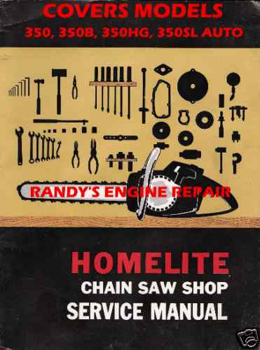 HOMELITE 350 CAN USE 360 SERVICE MAINTENANCE MANUAL Chainsaw gallery