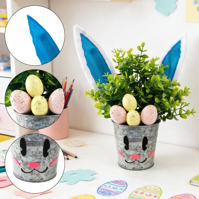 Easter Artificial Potted Plants Centerpiece Mantle Festival Party Foam Egg gallery