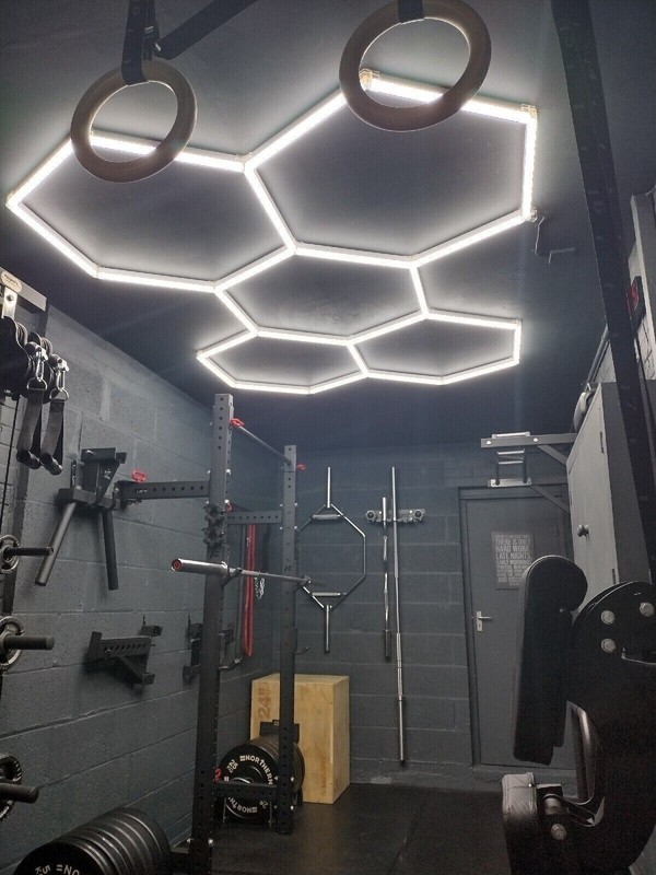 5 Grid LED Hexagonal Garage Light DIY Ceiling Light for Warehouse Workshops Gyms gallery