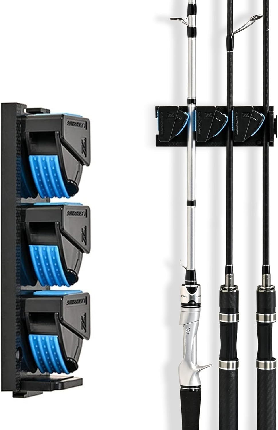 Fishing Rod Holder Vertical, Fishing Pole Holders for Garage, Fits 3-19mm Rod Di gallery