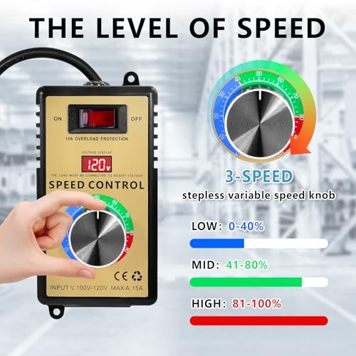 AC Motor Speed Controller 100V-120V 15A Variable Fan Speed Controller gallery