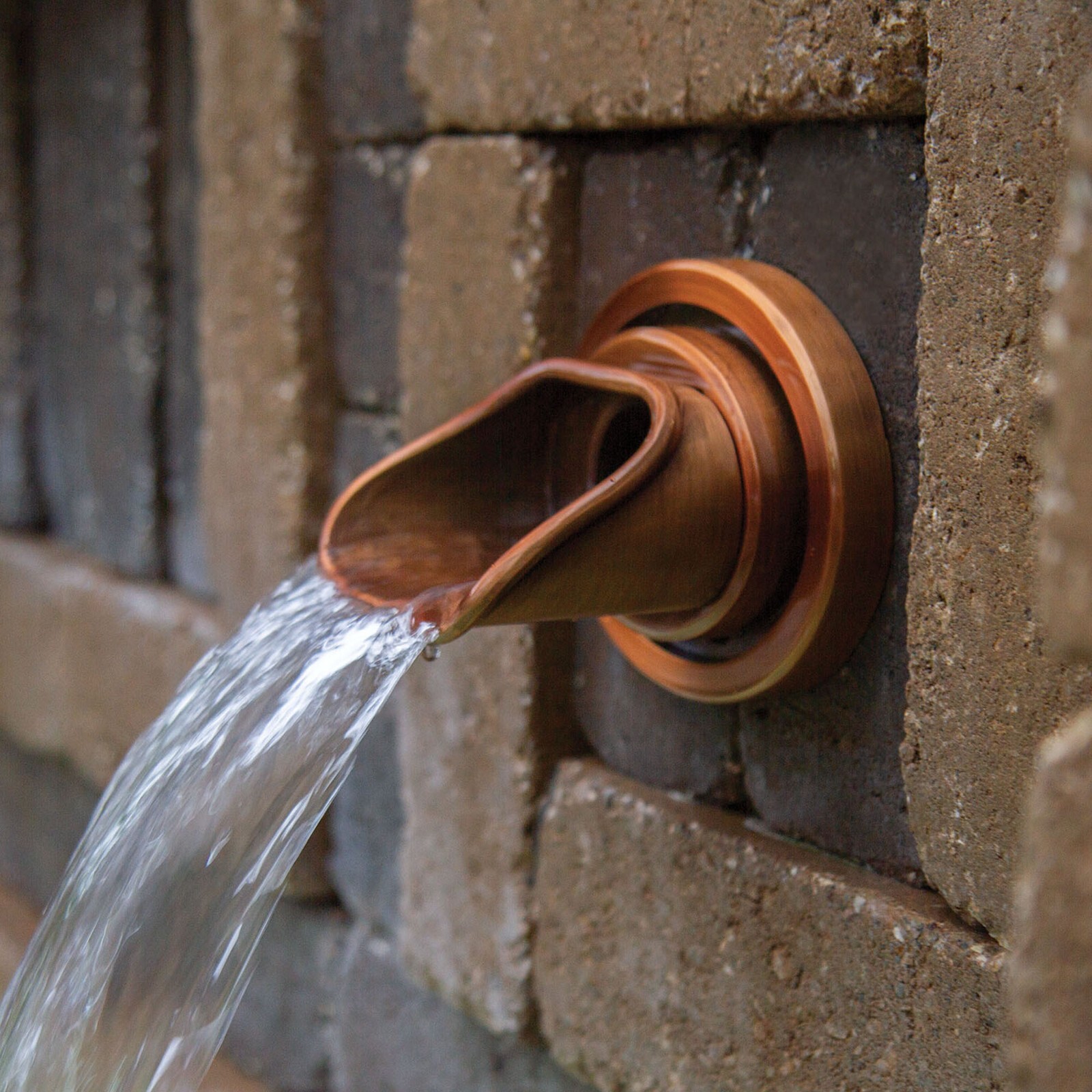 Atlantic Olivett Copper Finish Formal Spillway Wall Spout - WSCO-O Scupper gallery