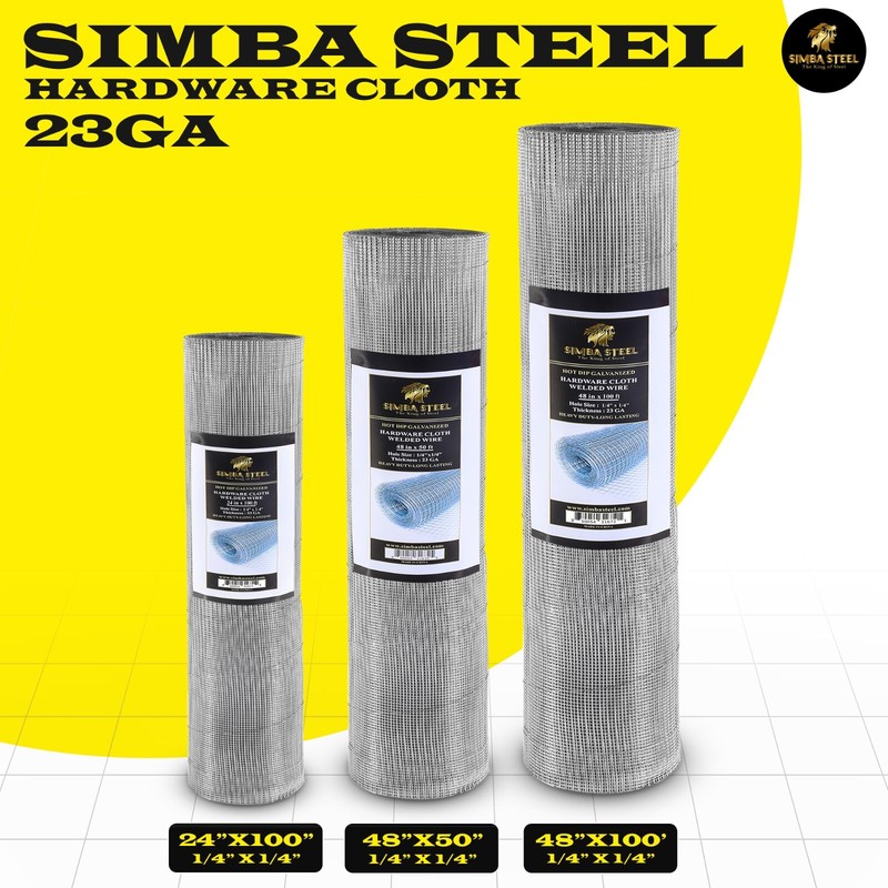 Galvanized Welded Wire Mesh, Hardware Cloth, Size 12"-72" 50/100FT SIMBA STEEL gallery