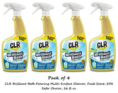 CLR Brilliant Bath Foaming Multi-Surface Cleaner, Fresh Scent, (4 Pack)