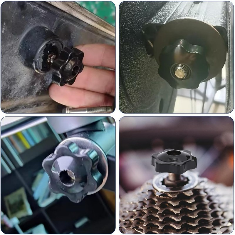 Brass & Plastic T Knobs Pack of 10 - 1/4-20 Hexagon Head for Quick Adjustments gallery