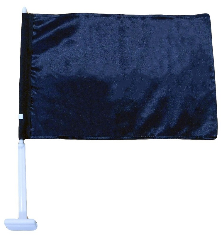 Black Plain Solid Color DOUBLE Sided 12x18 Nylon Vehicle Flag gallery