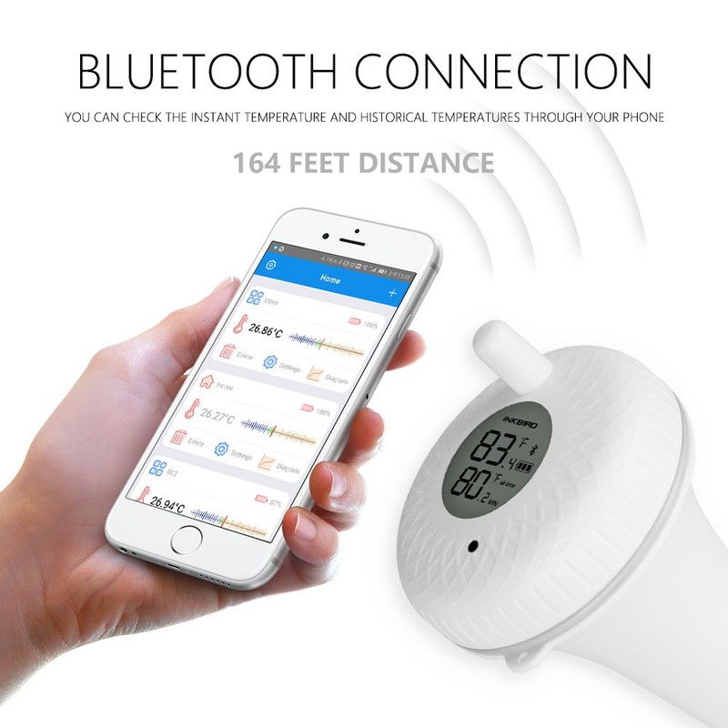 INKBIRD Bluetooth Pool Thermometer Spa Temperature Testing App Control Pond Bath gallery
