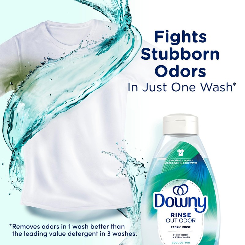 Laundry Odor Remover Rinse, Cool Cotton Scent, HE Compatible, 48 Fl Oz gallery
