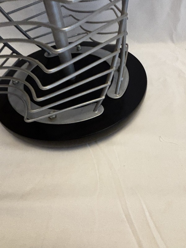 VTG CD STORAGE DISPLAY RACK ROTATING TWIST 42 CDS 14 INCHES TALL gallery
