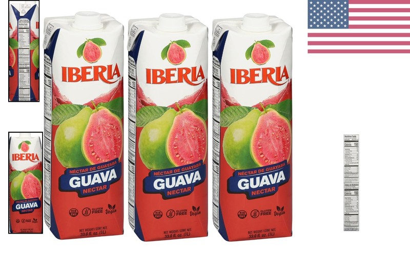 Versatile Guava Nectar (33.8 fl oz) Pack of 3 - Healthy, No High Fructose Syrup gallery