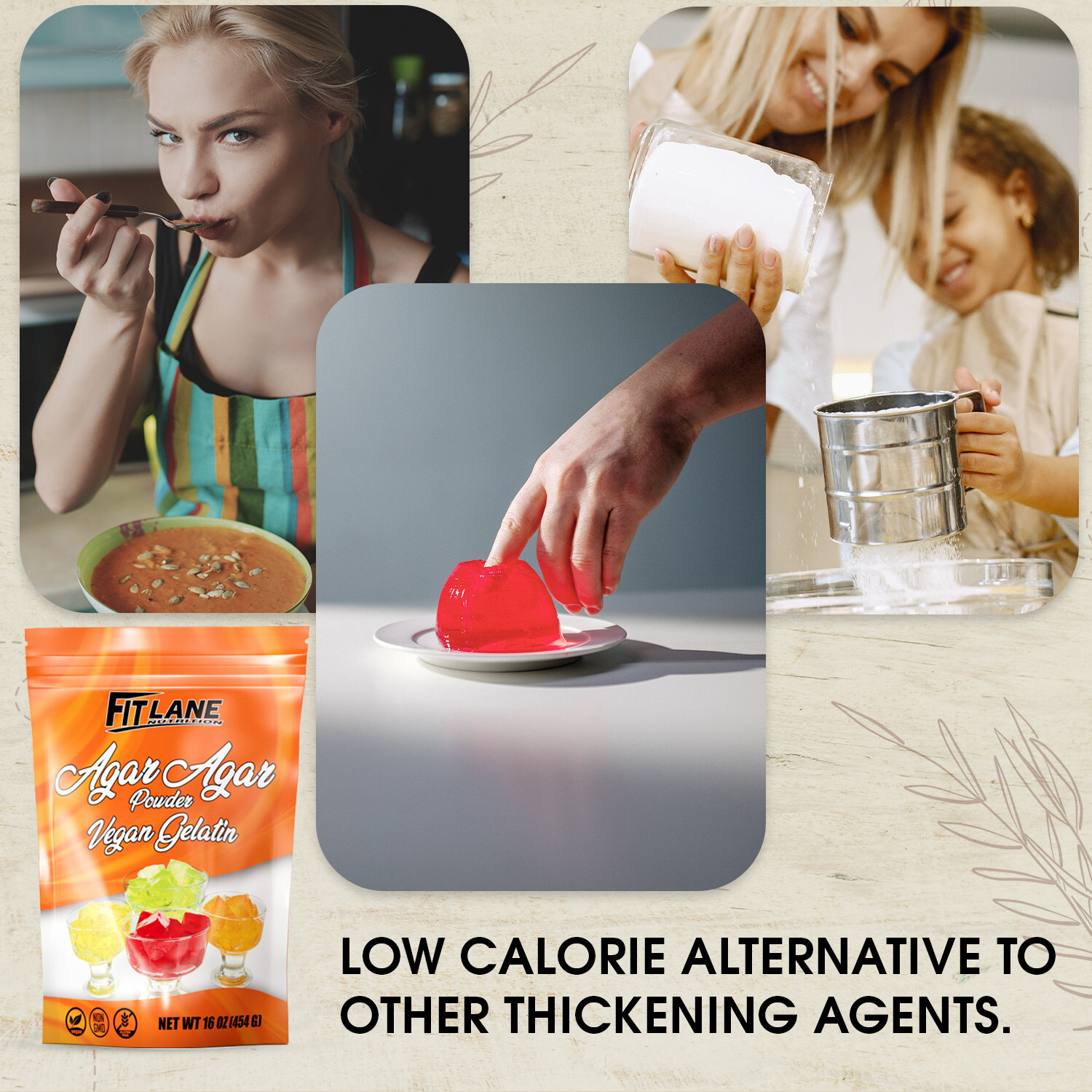 Agar Agar Powder. Vegan (Vegetarian) Gelatin. Non GMO, Gluten Free 16 oz Bag gallery
