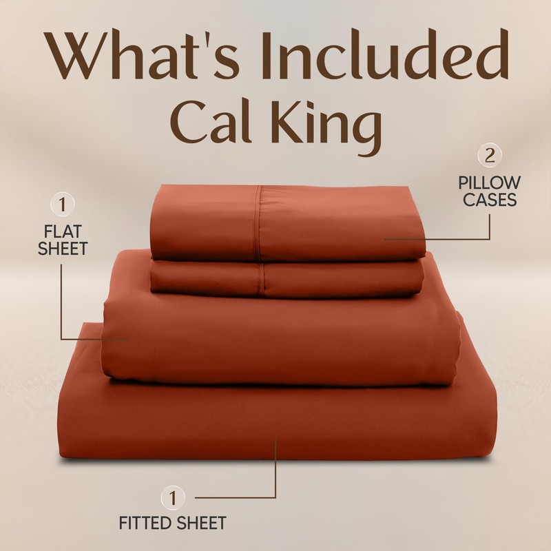 Utopia Bedding California King Size Sheet Set – 4 Piece Bed Sheets, Soft and ... gallery