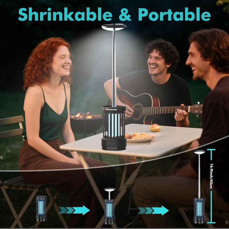4500V Rechargeable Bug Zapper, Telescopic LED Light Mosquito Killer for Home gallery