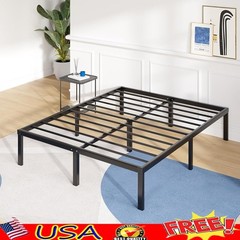 Sturdy Full Metal Bed Frame Easy Assembly Squeak Resistant Storage Solution New