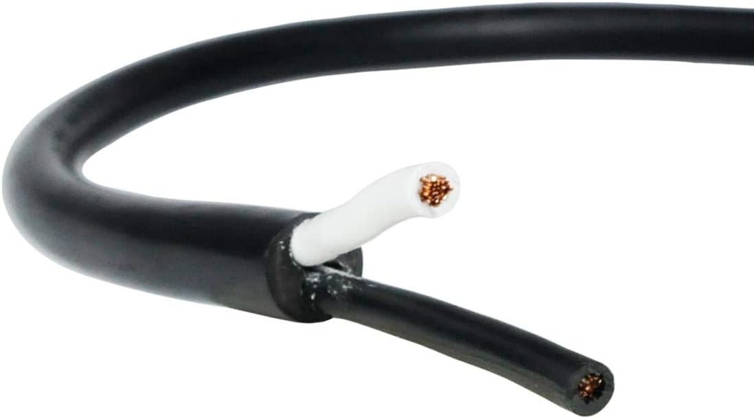 2 Prong Polarized 14 Gauge 10ft Replacement Power Cord Pigtail, 15A, Black gallery