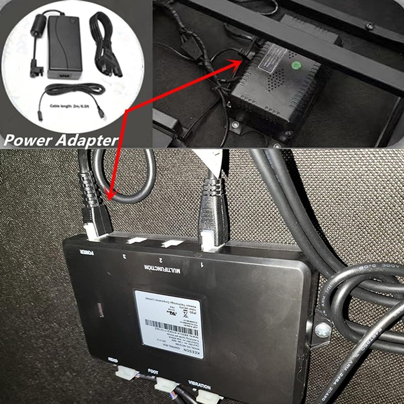 29V Power Adapter 2-Pin for Okin Serta Ergomotion Keeson Control Box BLack gallery