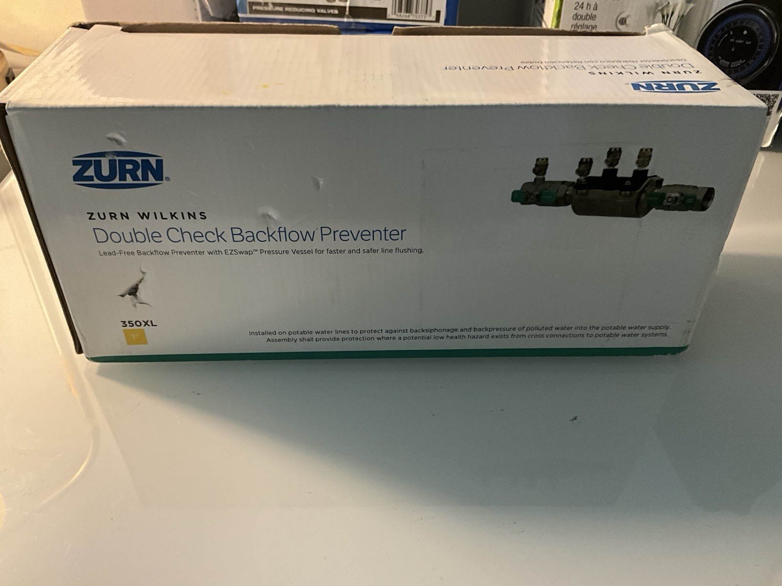 ZURN WILKINS DOUBLE CHECK BACKFLOW PREVENTER VALVE #1-350XL gallery