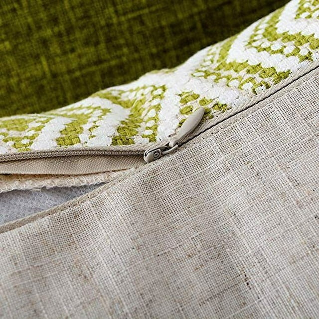 HPUK Decorative Throw Pillow Covers Set of 4 Geometric 17"x17" inches GREEN gallery