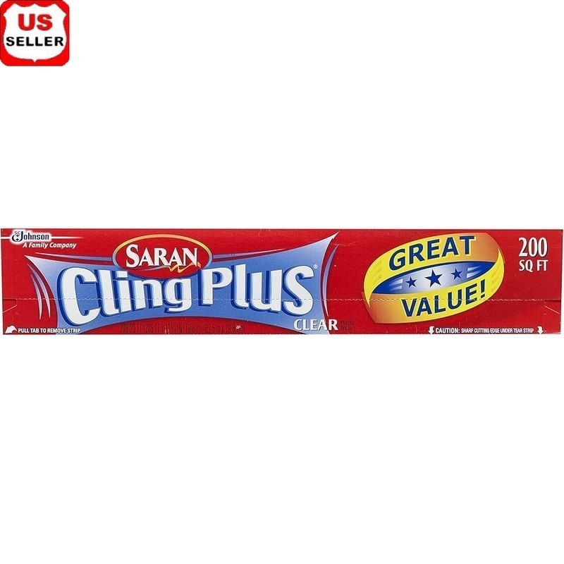 Plastic Food Wrap Sheets Freshness Storage & Microwave Heating 200 Sq Ft Pack US gallery