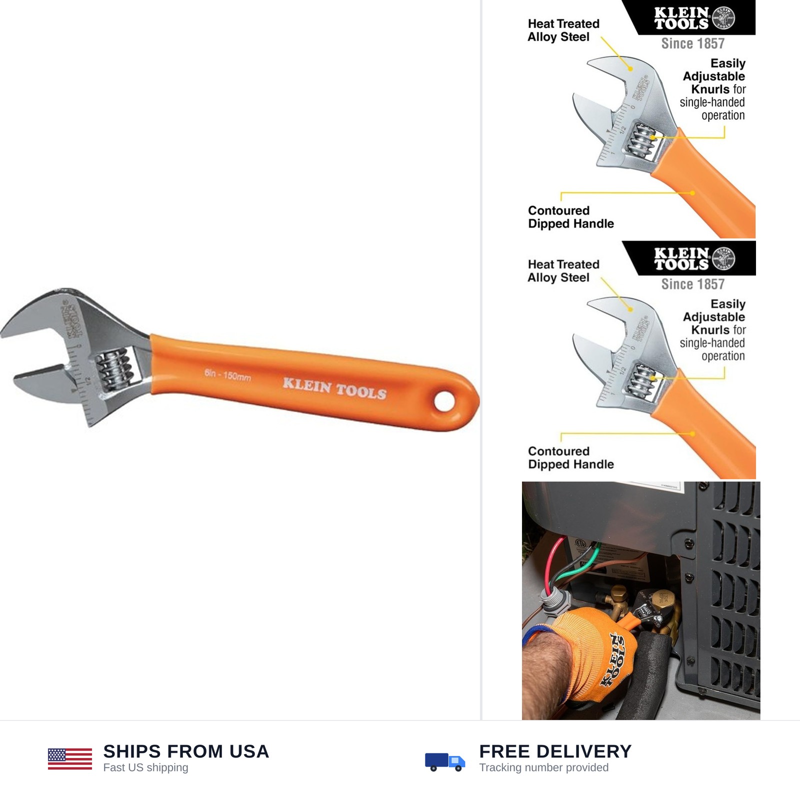 Klein Tools O5076 Adjustable Wrench, Precision Forged 1 1/2-Inch Extra-Capaci... gallery