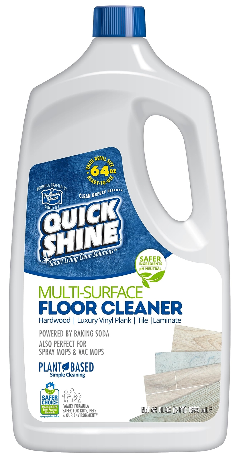 Quick Shine Multi Surface Floor Cleaner 64oz | Ready to Use, Dirt Dissolving, gallery