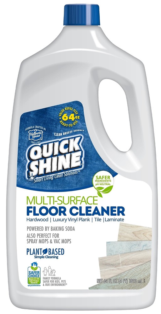 Quick Shine Multi Surface Floor Cleaner 64oz | Ready to Use, Dirt Dissolving,