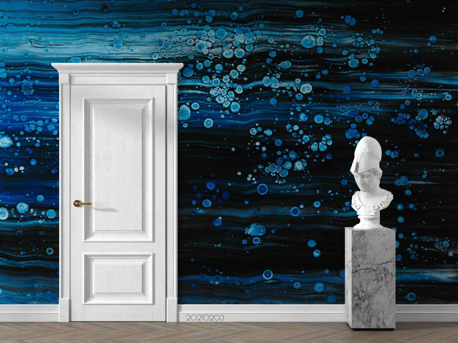 3D Black Blue Texture Abstract Wallpaper Wall Murals Removable Wallpaper gallery