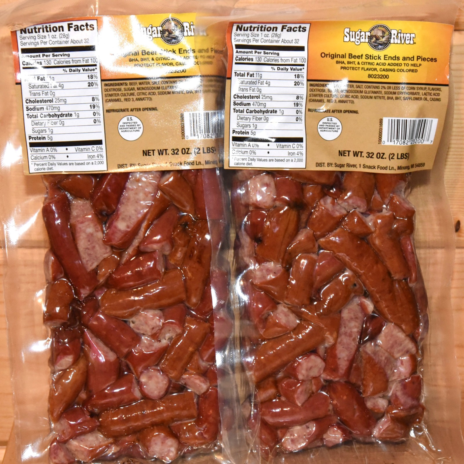 ORIGINAL Beef Stick Ends/Pieces BULK 4 Pounds (2x 2 lbs) Sugar River SNACKS gallery
