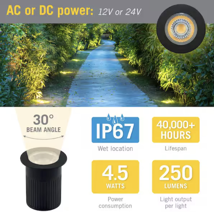 Armacost Lighting 4.5W Inground Landscape 250 Lumen Integrated LED Well Light gallery