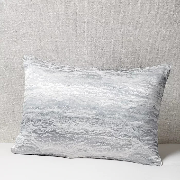 Hudson Park Collection Marble Wave King Pillow Sham 20in x 36in - Blue Grey + gallery
