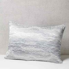 Hudson Park Collection Marble Wave King Pillow Sham 20in x 36in – Blue Grey +
