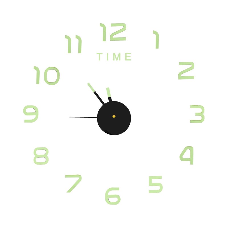 Customizable Large Wall Clock with DIY Sticker for Office and Home Decor gallery