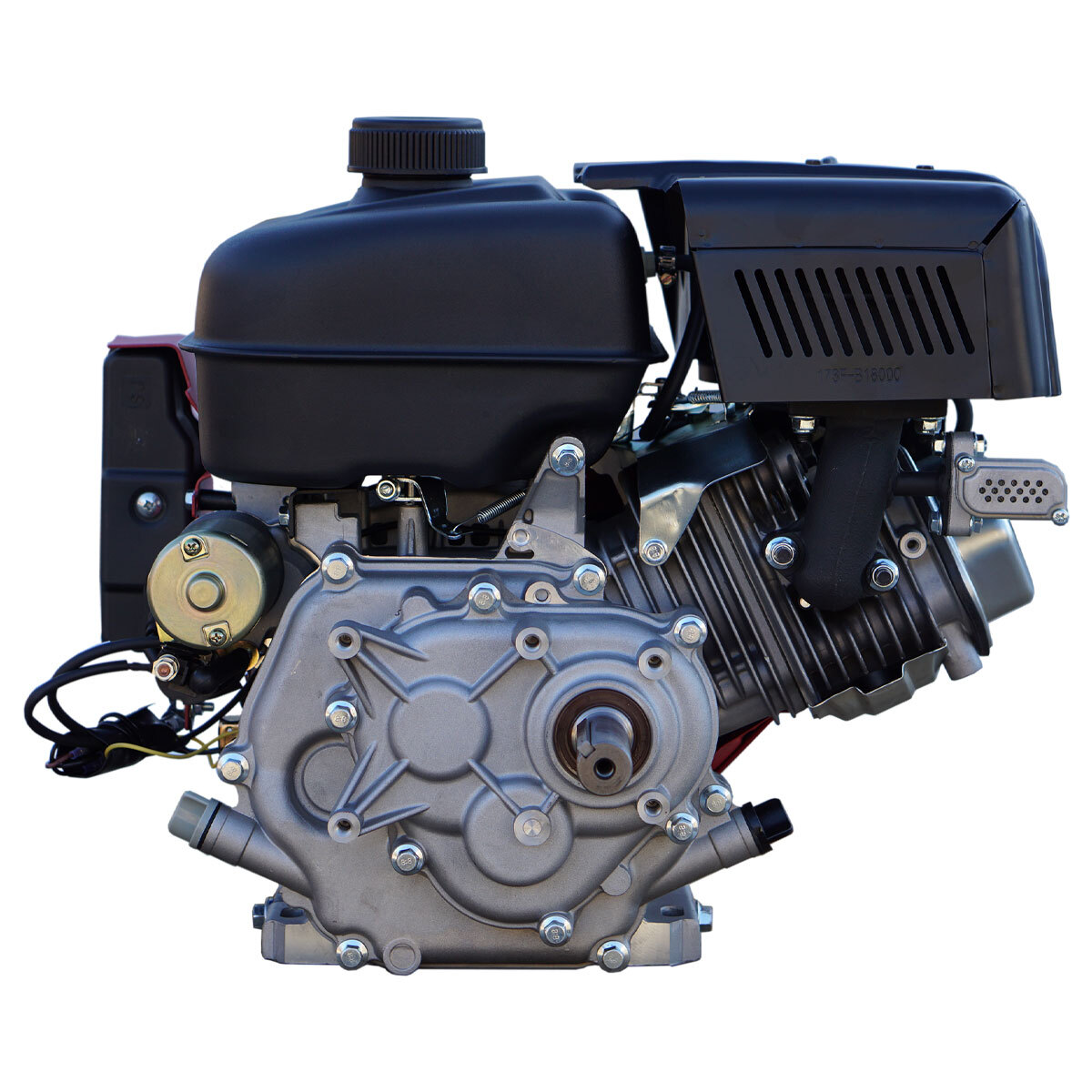9HP 6:1 Gear Reduction Gas Engine Electric Start Cement Mortar Mixer Side Shaft gallery