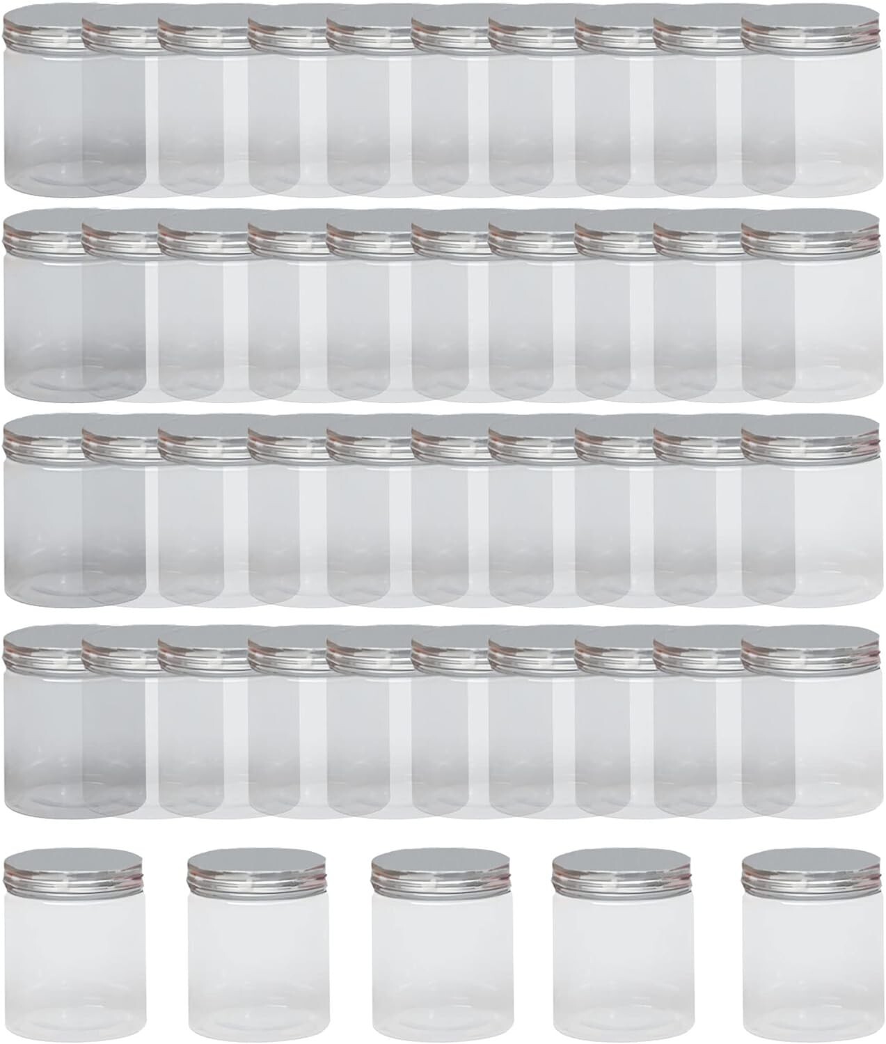45pcs 280ml Plastic Transparent Sealed Cans with Aluminum Lids and Plastic Lids gallery