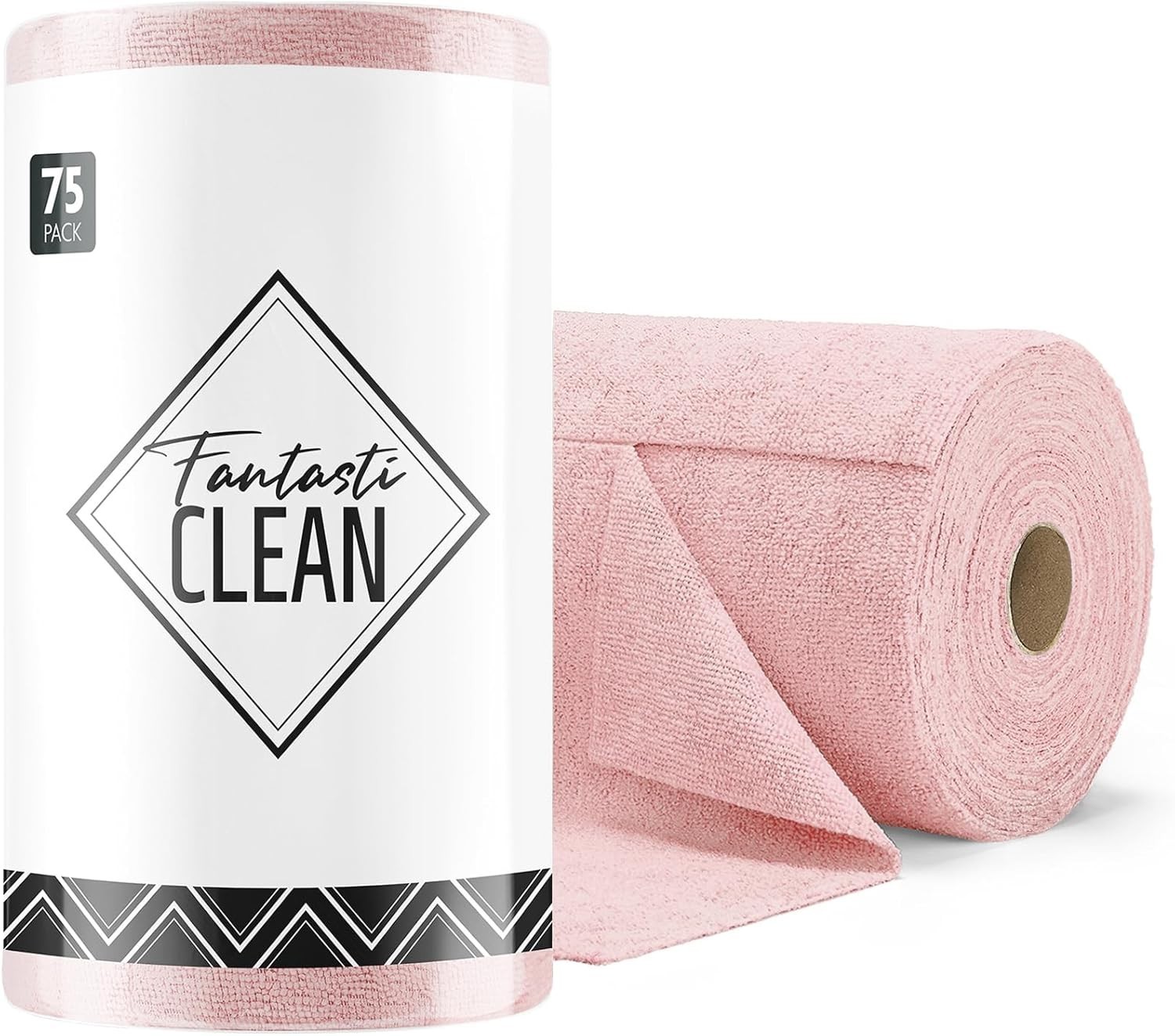 Fantasticlean Microfiber Cleaning Cloth Roll 75-Pack – Tear-Away 12"x12" Towels gallery