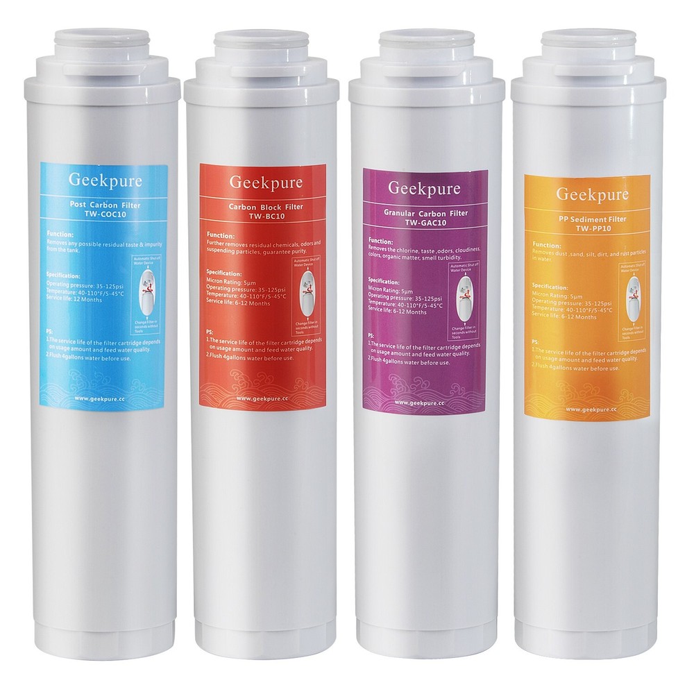 Replacement Pre-Filter Set for Geekpure RO-TW Reverse Osmosis System No Membrane