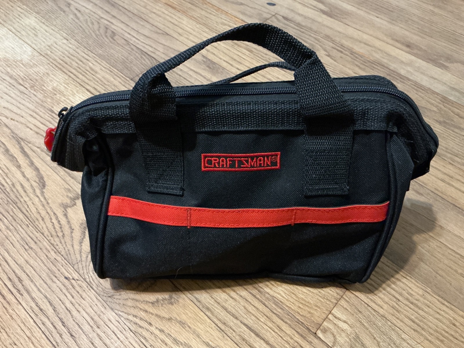 Craftsman zippered tool bag / organizer, 10x7x5", black and red trim gallery