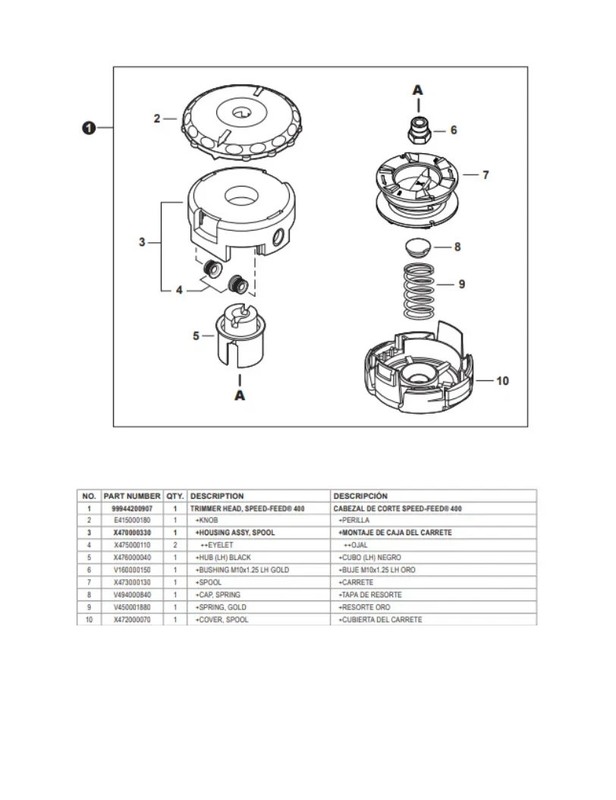 ECHO 99944200907 TRIMMER HEAD KIT SPEED FEED 400 UNIVERSAL OEM Stihl Husqvarna gallery