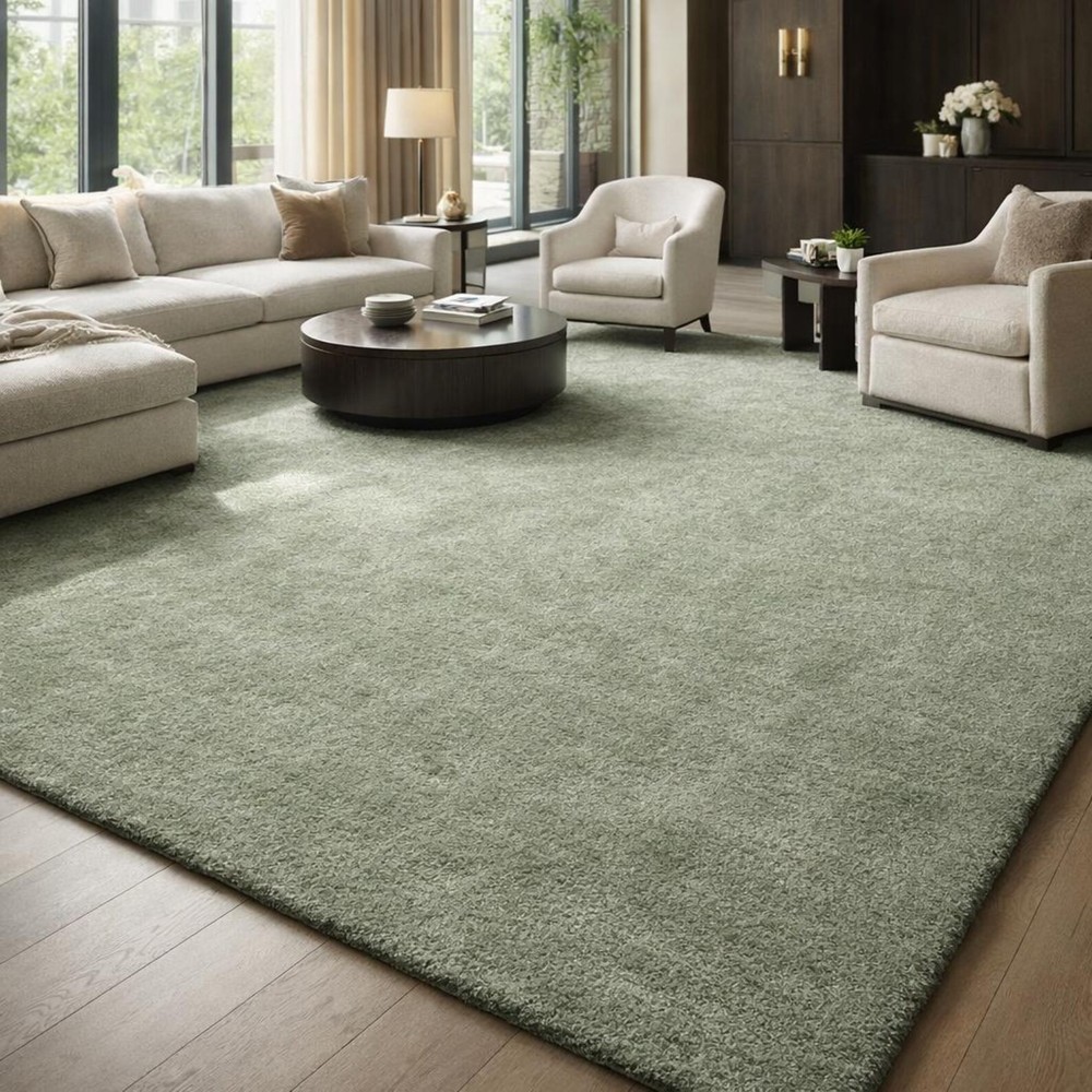 Hand Tufted Wool Area Rug | solid color Luxury Thick Pile Designer Rug & Carpet