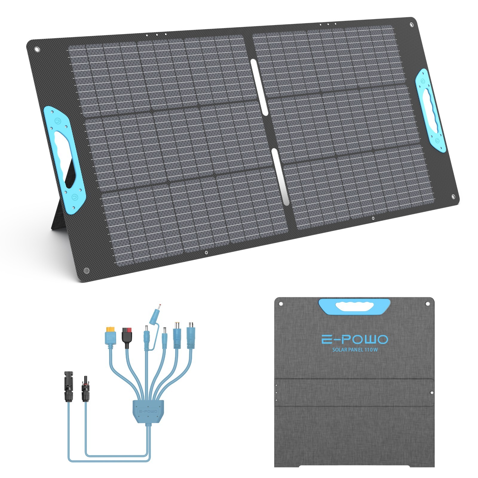E-POWO 110W 220W 400W Solar Panel for Off Grid Camping RV Emergency Power Supply gallery