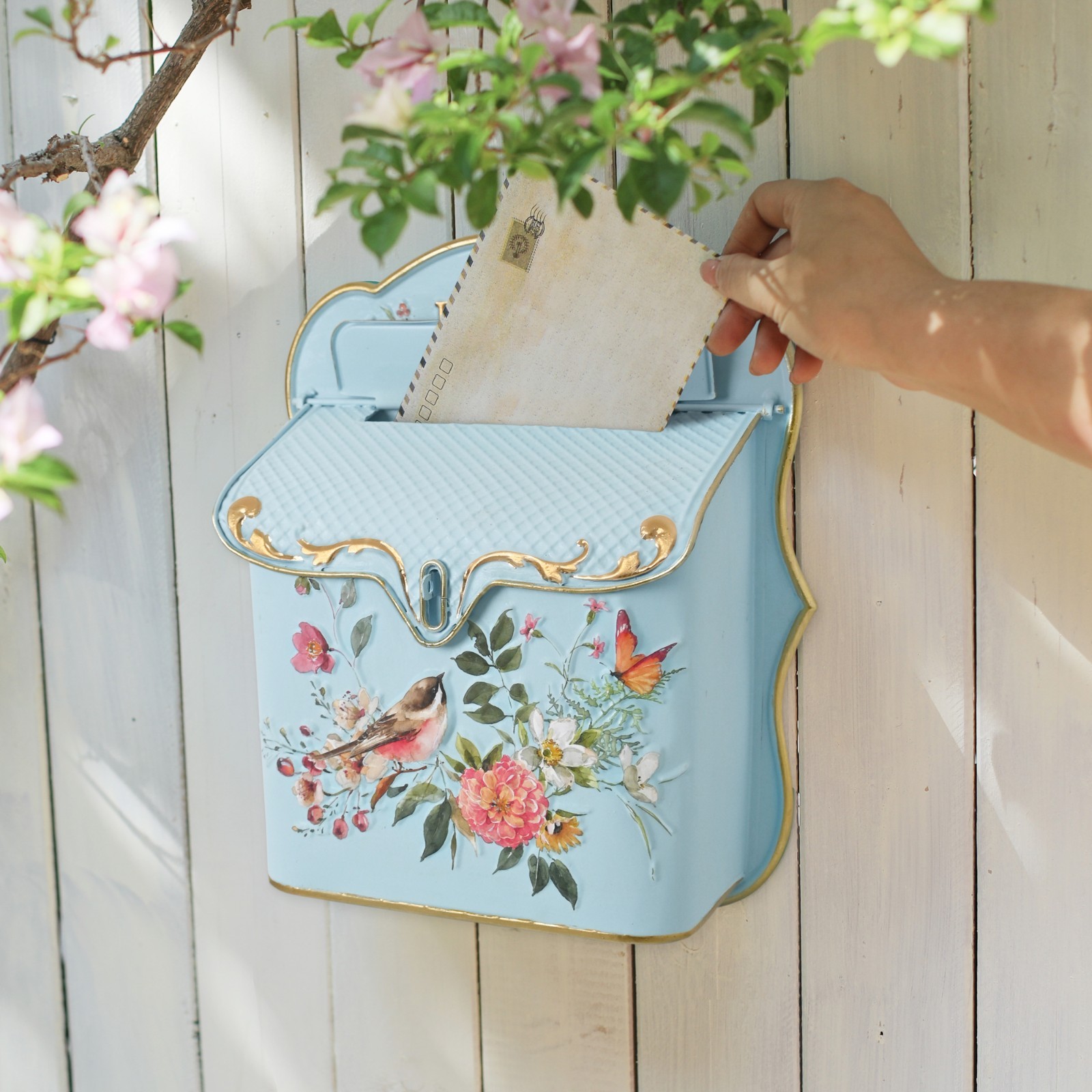 Wall Mount Mailbox Vintage Mailbox For Outsie Porch Door Garden Decor Xmas Gift gallery