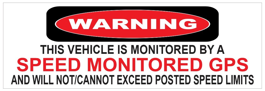 Speed Monitored GPS Bumper Sticker or Helmet Sticker D7207 Decal gallery