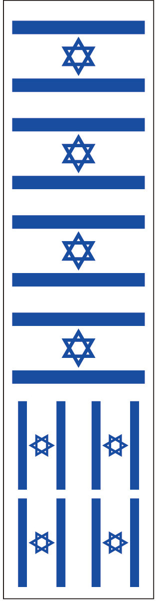 40 Removable Stickers: Israeli Flag, Israel Party Favors, Decals gallery