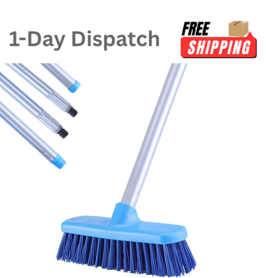 YONILL Deck Brush with Long Handle 50 Inch Floor Scrub Stiff Bristle gallery