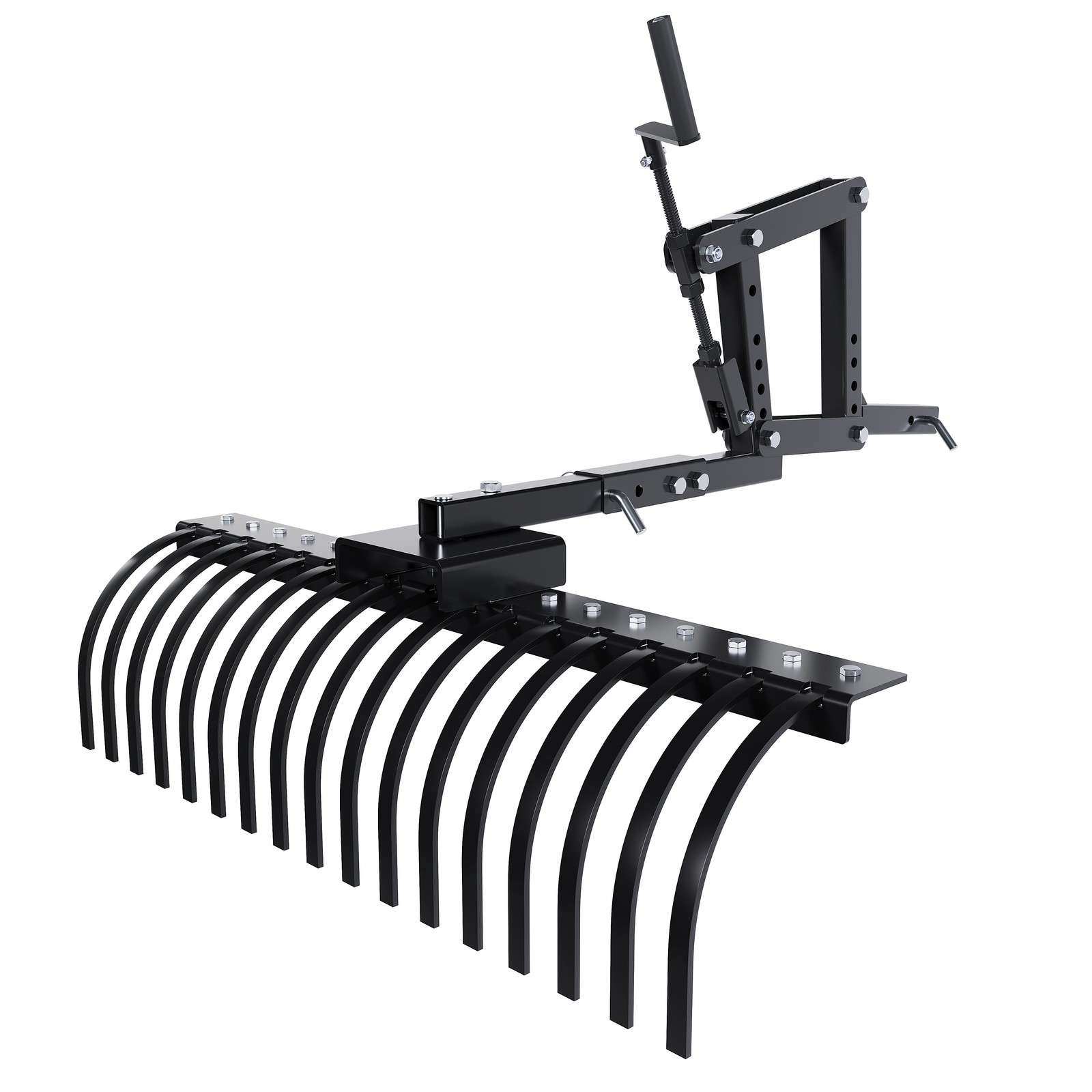1Point Hitch Lift + 48" Landscape Rake Kit For ATV UTV Garden Lawn Tractor gallery