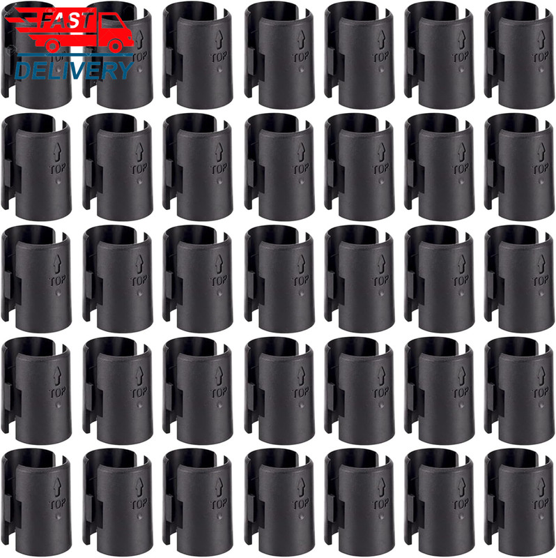 54 Pack Wire Shelving Shelf Lock Clips, Black, ABS Plastic & Metal, 1" Post 👍 gallery