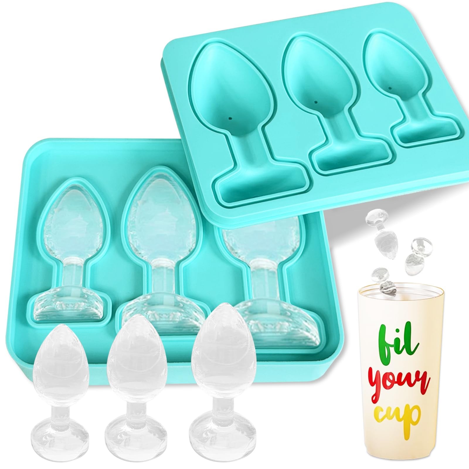 Prank Fun - Ice Cube Mold Tray Novelty, Silicone Ice Cube Tray Mold, Novelty ... gallery