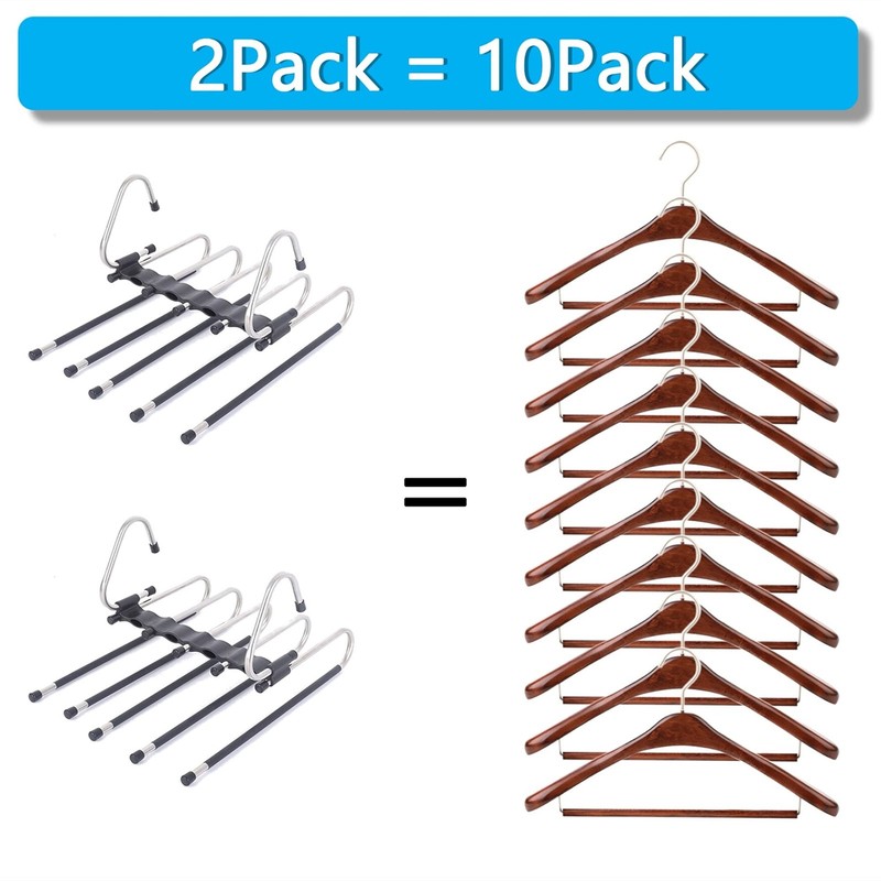 Magic Pants Hangers Space Saving - 2 Pack for Closet Multiple Layers gallery