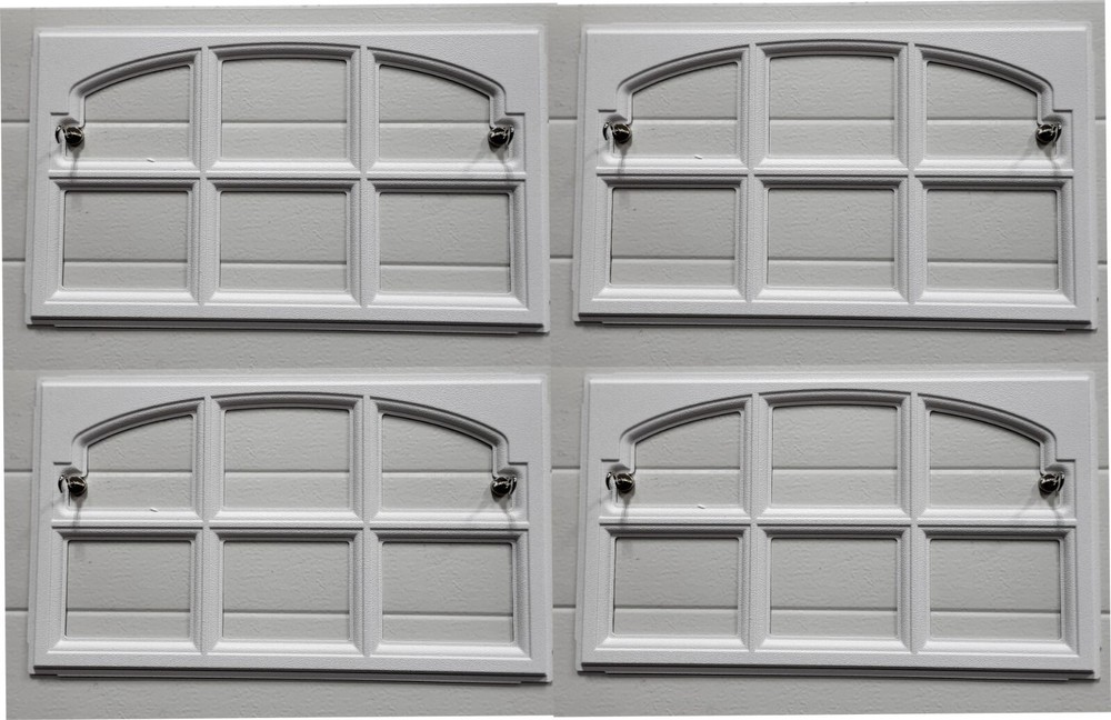 CLOPAY CHARLESTON 508 Window Inserts /Short Panel Garage Door WHITE SET OF 4